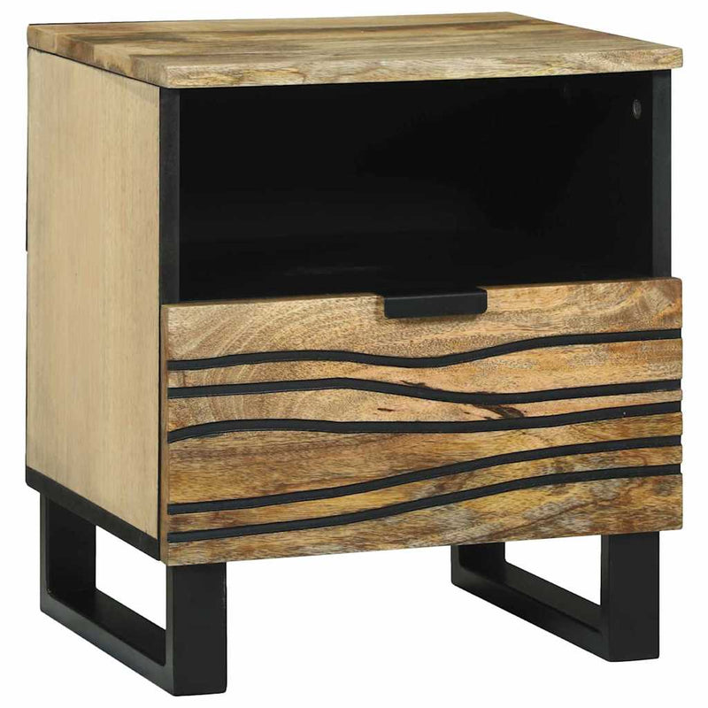 vidaXL Éjjeliszekrény fiókkal Barna 40 x 33 x 46 cm tömör mangófa