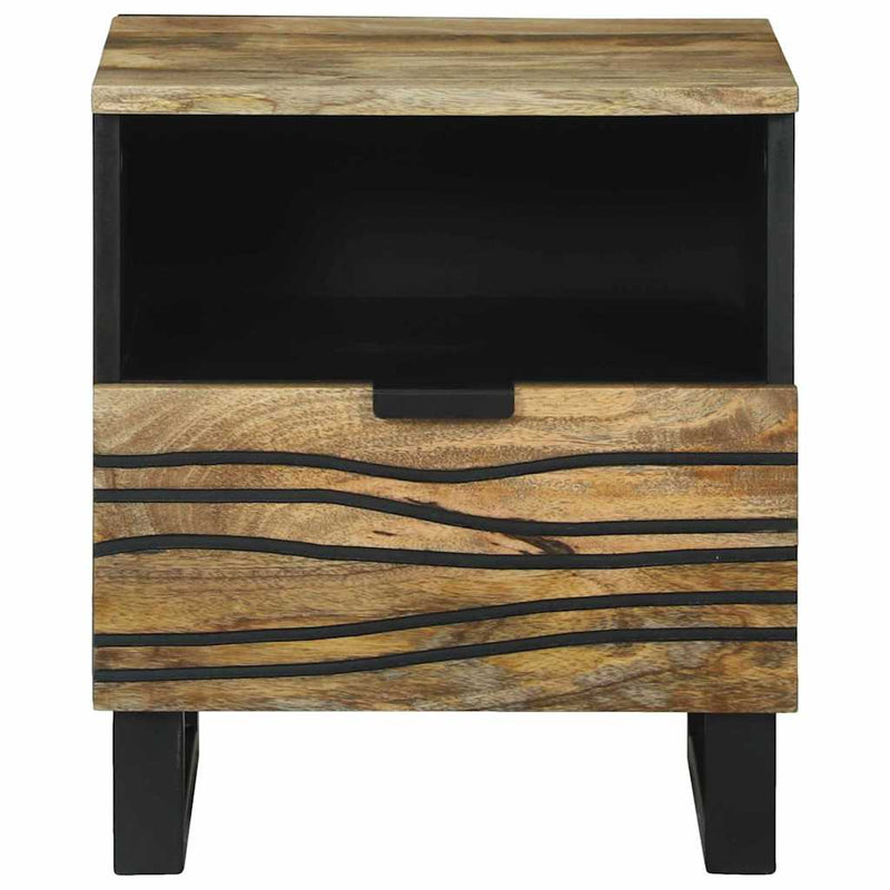 vidaXL Éjjeliszekrény fiókkal Barna 40 x 33 x 46 cm tömör mangófa