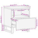vidaXL Éjjeliszekrény fiókkal Barna 40 x 33 x 46 cm tömör mangófa