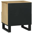 vidaXL Éjjeliszekrény 2 pcs Természetes 40 x 33 x 46 cm Szerelt Fa
