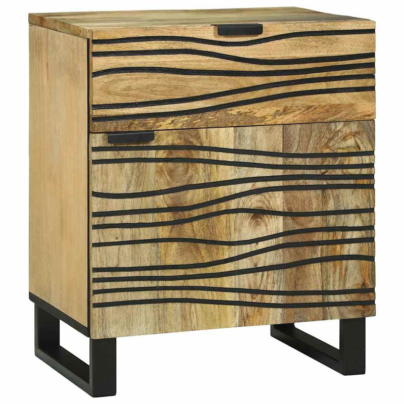 vidaXL Éjjeliszekrény fiókkal Barna 50 x 33 x 60 cm tömör mangófa