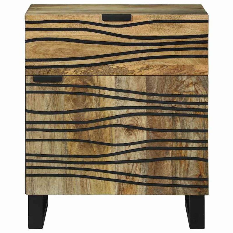 vidaXL Éjjeliszekrény fiókkal Barna 50 x 33 x 60 cm tömör mangófa