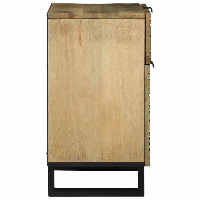 vidaXL Éjjeliszekrény fiókkal Barna 50 x 33 x 60 cm tömör mangófa