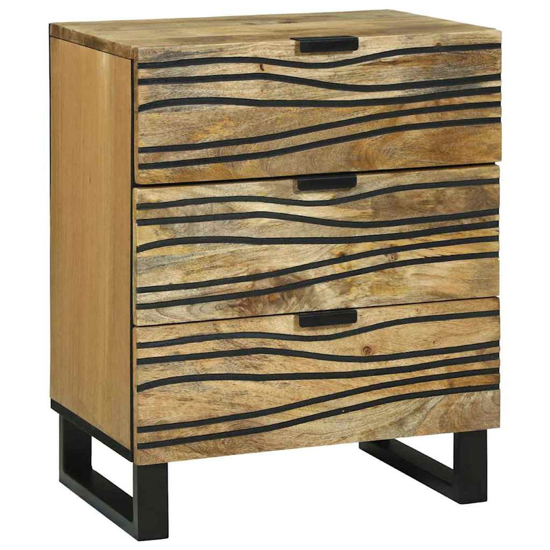 vidaXL Éjjeliszekrény fiókkal Barna 50 x 33 x 60 cm tömör mangófa