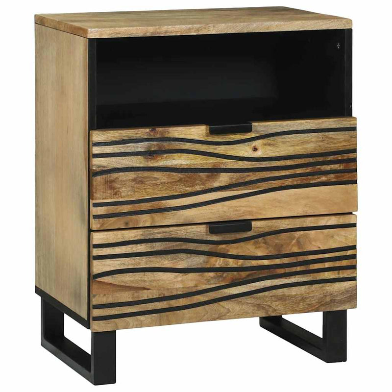 vidaXL Éjjeliszekrény fiókkal Barna 50 x 33 x 60 cm tömör mangófa