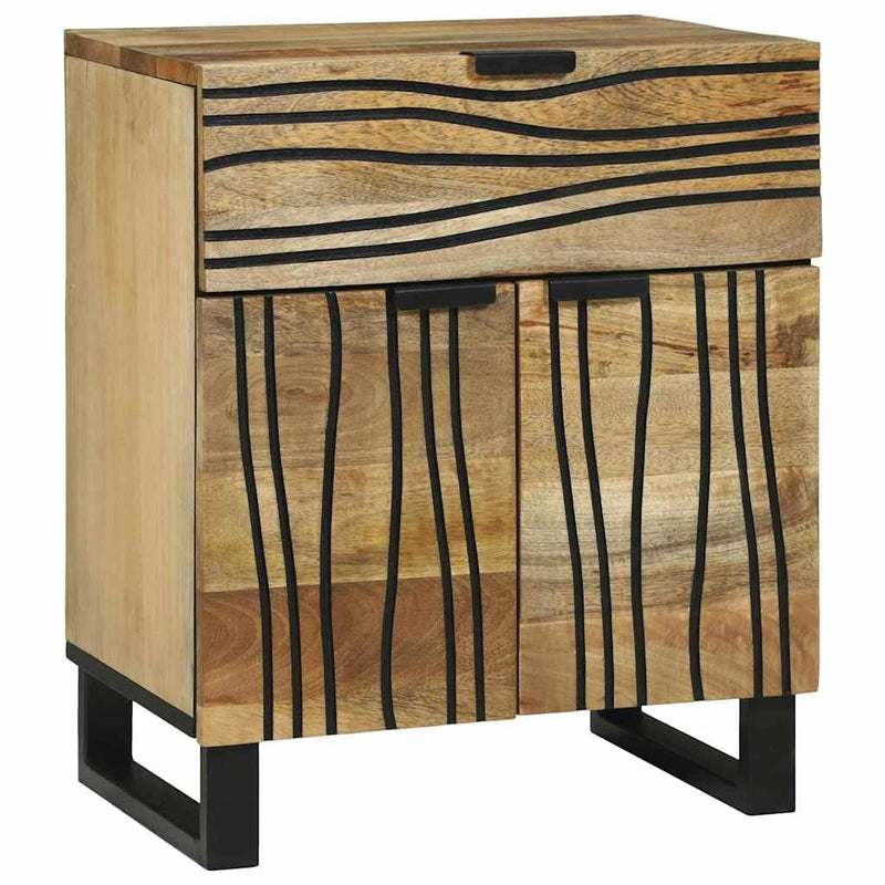 vidaXL Éjjeliszekrény fiókkal Barna 50 x 33 x 60 cm tömör mangófa