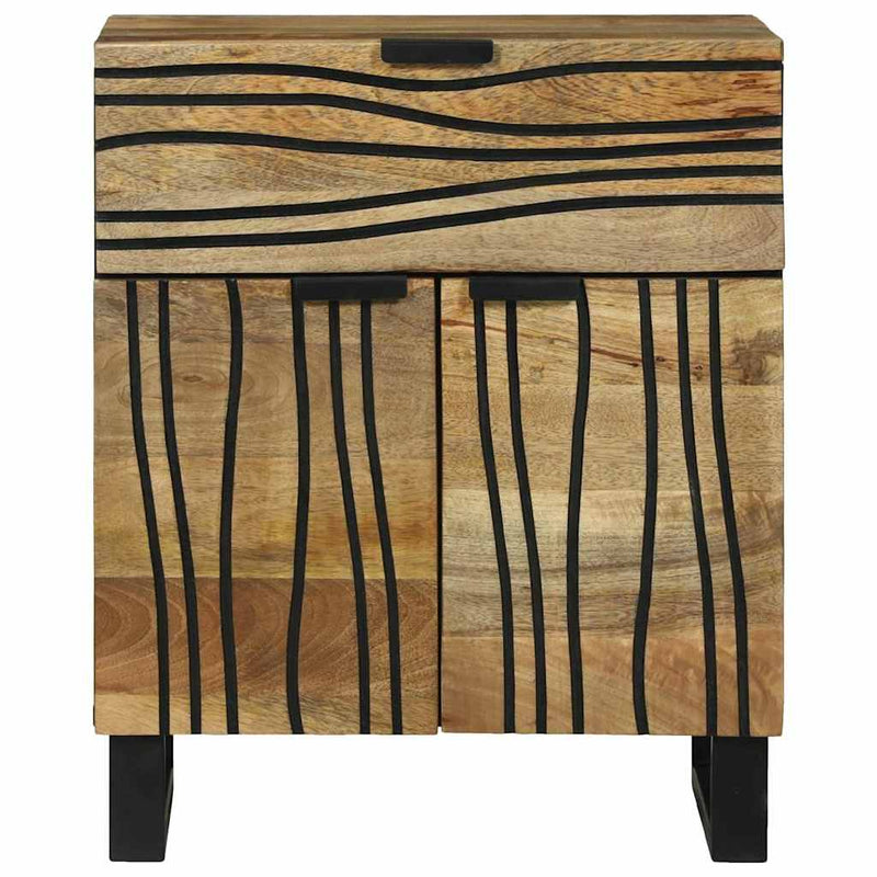 vidaXL Éjjeliszekrény fiókkal Barna 50 x 33 x 60 cm tömör mangófa