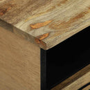 vidaXL Dohányzóasztal Barna és fekete 80 x 54 x 40 cm Tömör akácfa