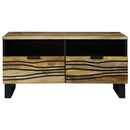 vidaXL Dohányzóasztal Barna és fekete 80 x 54 x 40 cm Tömör akácfa