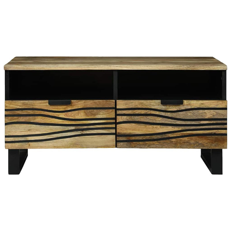 vidaXL Dohányzóasztal with Drawer Barna és fekete 80 x 54 x 40 cm