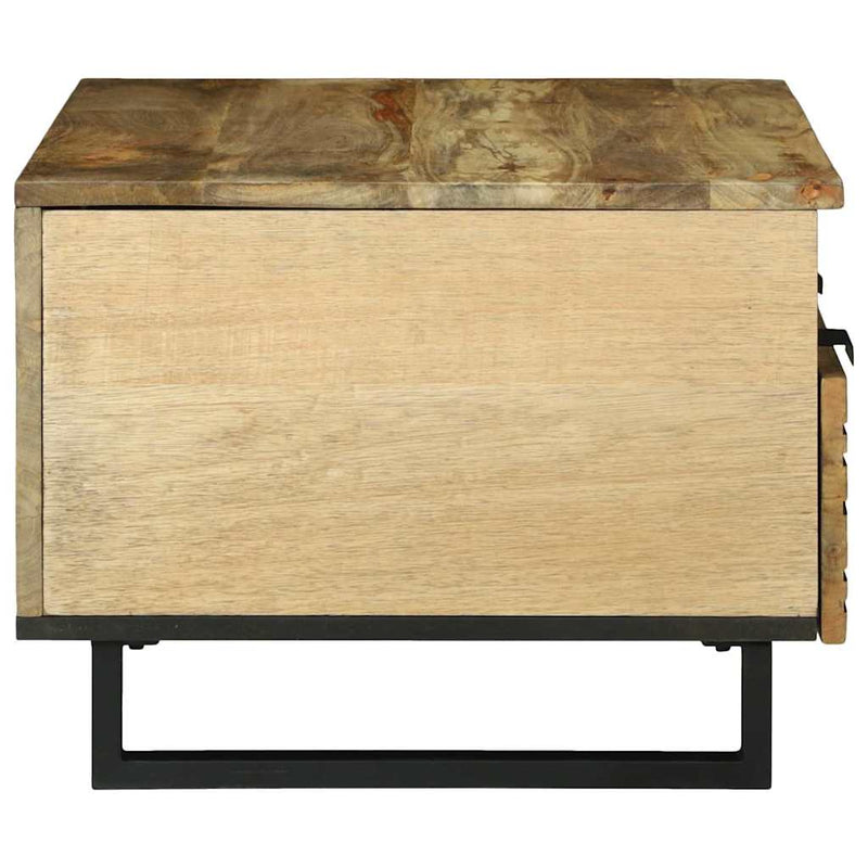 vidaXL Dohányzóasztal with Drawer Barna és fekete 80 x 54 x 40 cm