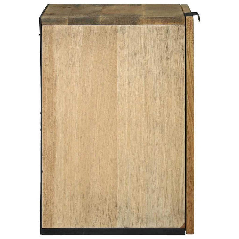 vidaXL Mosdó Szekrény Barna és fekete 38 x 33.5 x 48 cm Faanyag