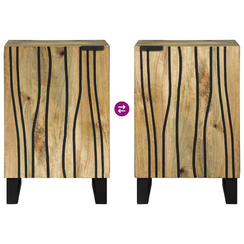 vidaXL Fürdőszobai Szekrény ajtóval Barna és fekete 38 x 33.5 x 58 cm