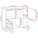 vidaXL Komód Barna 80 x 33 x 75 cm tömör mangófa