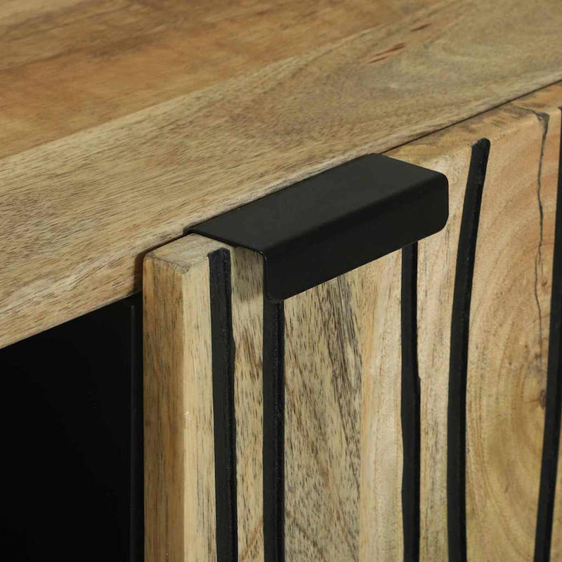 vidaXL Komód Barna 90 x 33 x 75 cm tömör mangófa