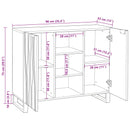 vidaXL Komód Barna 90 x 33 x 75 cm tömör mangófa