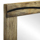 vidaXL Fürdőszobai tükör tükörrel Barna 70 x 50 x 2,5 cm