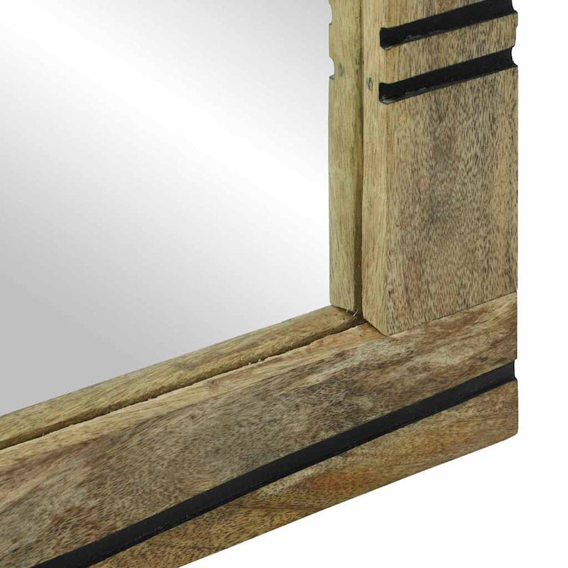 vidaXL Fürdőszobai tükör tükörrel Barna 50 x 2.5 x 70 cm