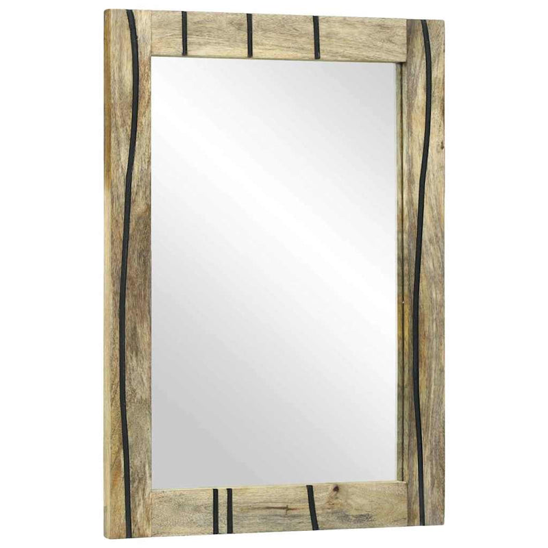 vidaXL Fürdőszobai tükör tükörrel Barna 50 x 2.5 x 70 cm