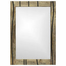 vidaXL Fürdőszobai tükör tükörrel Barna 70 x 50 x 2,5 cm