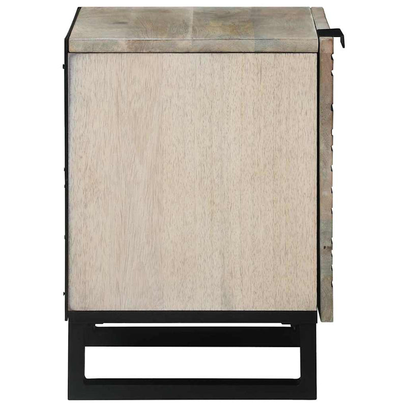 vidaXL Éjjeliszekrények 2 pcs Természetes 40 x 33 x 46 cm