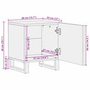vidaXL Éjjeliszekrények 2 pcs Természetes 40 x 33 x 46 cm
