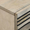 vidaXL Éjjeliszekrény Fehér és fekete 40 x 33 x 46 cm tömör mangófa