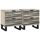 vidaXL Éjjeliszekrény 2 pcs Fehér 40 x 33 x 46 cm Szerelt Fa