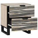 vidaXL Éjjeliszekrény 2 pcs Fehér 40 x 33 x 46 cm Szerelt Fa
