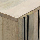 vidaXL Széf Fehér 60 x 33,5 x 75 cm Tömör Mangófát