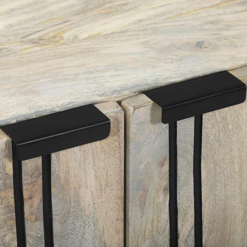 vidaXL Széf Fehér 60 x 33.5 x 75 cm Tömör mangófa