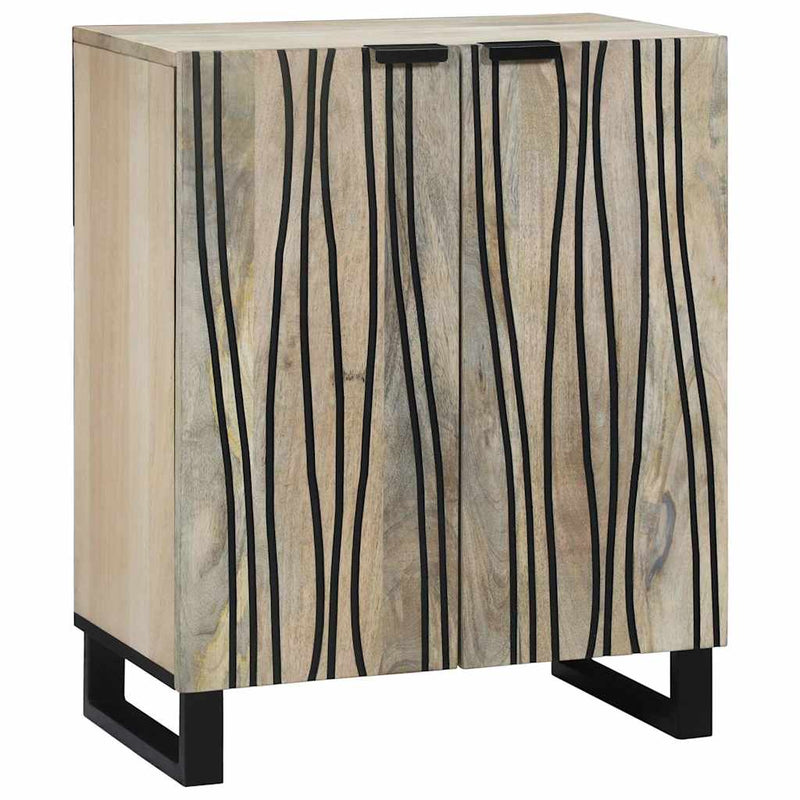 vidaXL Széf Fehér 60 x 33.5 x 75 cm tömör mangófa