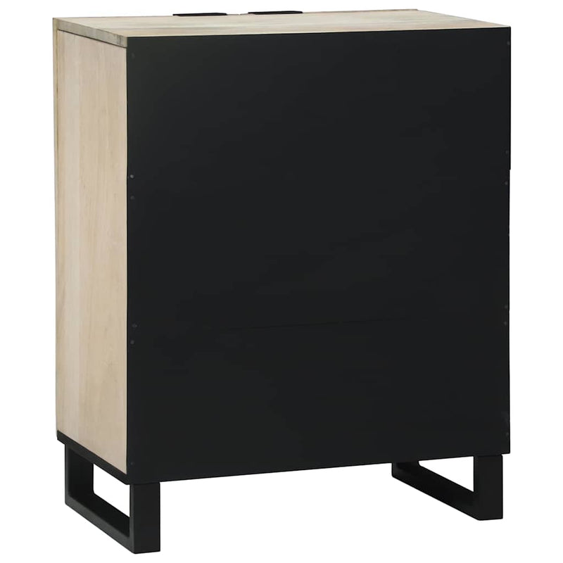 vidaXL Széf Fehér 60 x 33.5 x 75 cm tömör mangófa