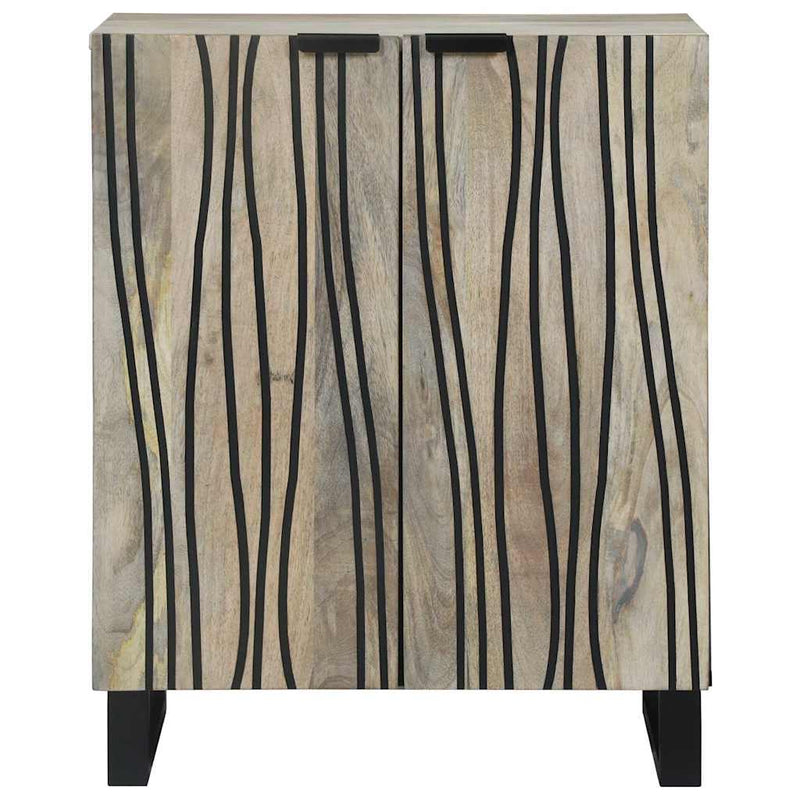 vidaXL Széf Fehér 60 x 33.5 x 75 cm tömör mangófa