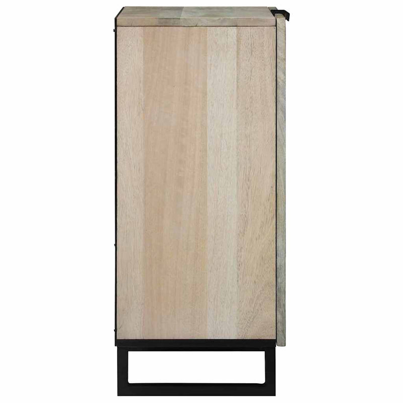 vidaXL Széf Fehér 60 x 33.5 x 75 cm tömör mangófa