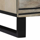 vidaXL Széf fiókkal Fehér 60 x 33.5 x 75 cm Tömör mangófa