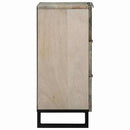 vidaXL Széf fiókkal Fehér 60 x 33.5 x 75 cm Tömör mangófa