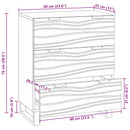 vidaXL Széf fiókkal Fehér 60 x 33.5 x 75 cm Tömör mangófa