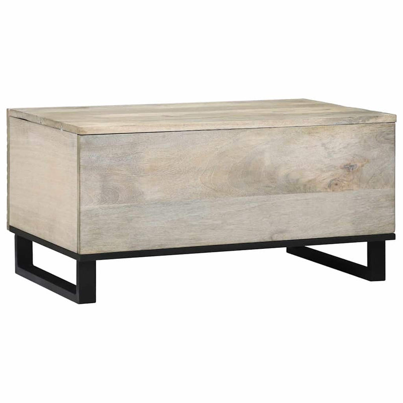 vidaXL Dohányzóasztal Beige és fekete 80 x 50 x 40 cm