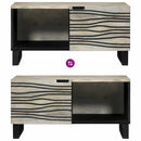 vidaXL Dohányzóasztal Beige és fekete 80 x 50 x 40 cm Tömör akácfa