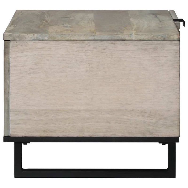 vidaXL Dohányzóasztal Beige és fekete 80 x 50 x 40 cm