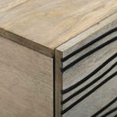 vidaXL Dohányzóasztal Beige és fekete 80 x 50 x 40 cm Tömör akácfa