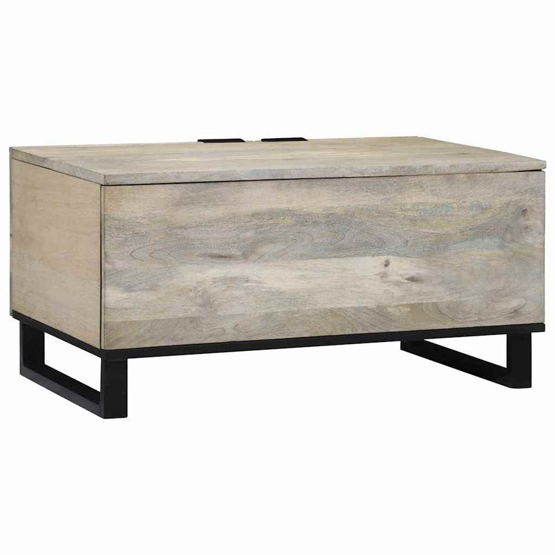 vidaXL Dohányzóasztal Beige és fekete 80 x 50 x 40 cm