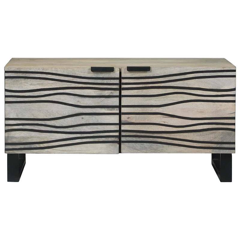 vidaXL Dohányzóasztal Beige és fekete 80 x 50 x 40 cm