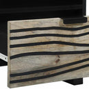 vidaXL Éjjeliszekrény fiókkal 2 pcs Fehér és fekete 40 x 33 x 46 cm