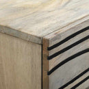 vidaXL Éjjeliszekrény Fehér és fekete 50 x 33 x 60 cm tömör mangófa