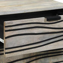 vidaXL Éjjeliszekrény Fehér és fekete 50 x 33 x 60 cm tömör mangófa