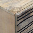 vidaXL Éjjeliszekrény Fehér és fekete 50 x 33 x 60 cm tömör mangófa