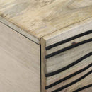 vidaXL Dohányzóasztal Beige és fekete 100 x 54 x 40 cm Tömör akácfa