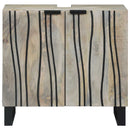 vidaXL Fürdőszobai mosdószekrény ajtóval Fehér 62 x 33 x 58 cm Faanyag